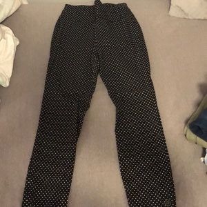 Black and white dress pants